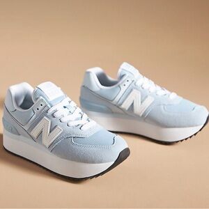 New Balance Light Blue Chrome 574s